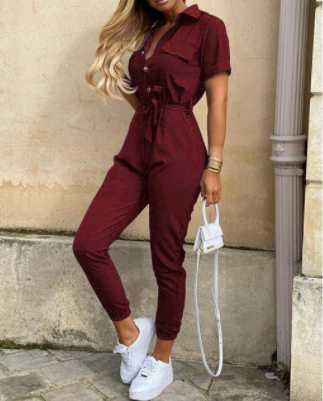 Button Down Jumpsuit