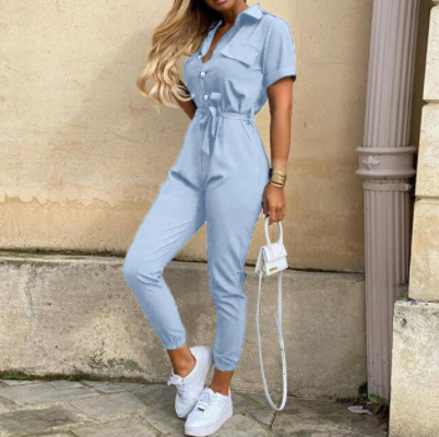 Button Down Jumpsuit