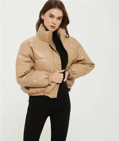 Cropped Puffer Jacket Dames