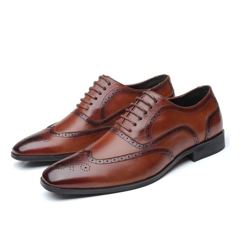 Oliver Herren-Schnürschuhe, klassische Retro-Brogue-Schuhe