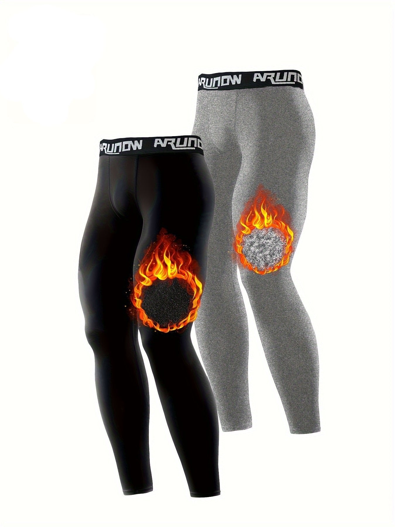 Arjan | 2er-Pack Thermo-Fleece-Leggings für Herren – warmes und bequemes Zweiteiler-Set 