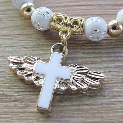 Angel Wings Rosary armband