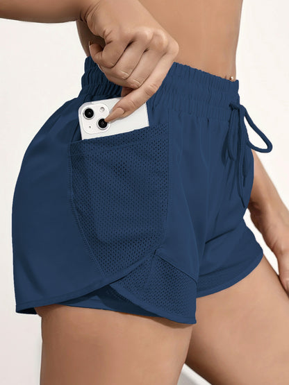 Fay | Comfortabele 2-in-1 Yogashorts met Meshzakken