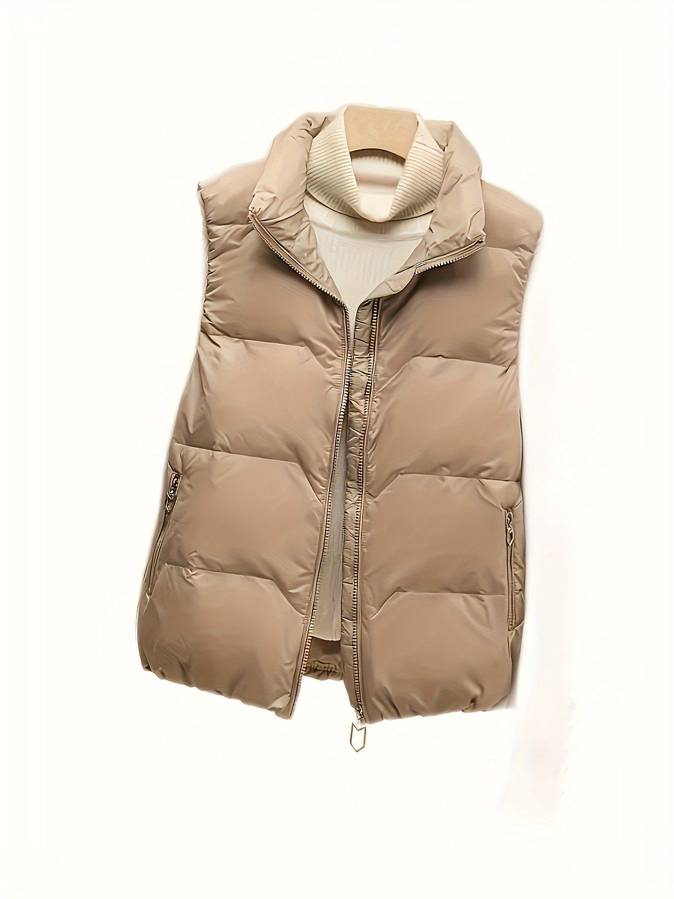 Lily | Solid Color Zipper Loose Vest Jacket