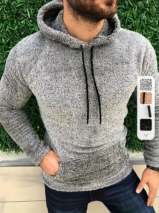 Jacob | Warme Fluffy Hoodie met Kangaroo Pocket voor Herfst en Winter