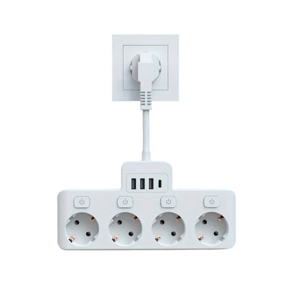 PowerHub Adapter | Efficiënte stroomoplossing met 4 stopcontacten en USB-poorten