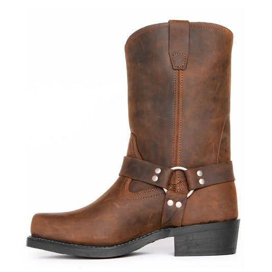 Dirk Cowboy Laarzen - Waterdicht, Hoogwaardig Leer, Bruin/Zwart - Ideaal voor Herfst en Winter