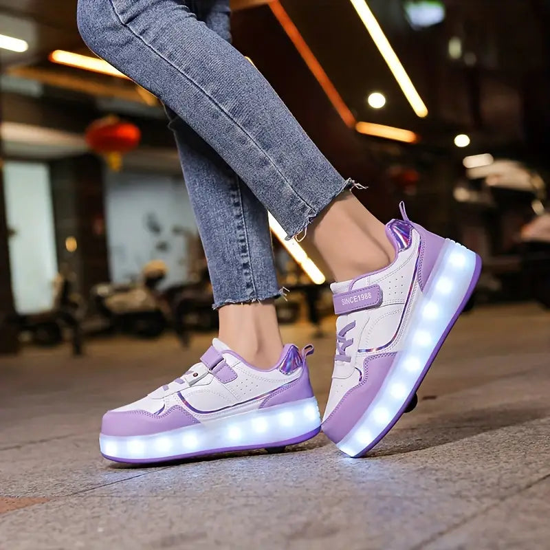 GlideGlow | Trendige Rollschuhe für stilvolle Abenteuer 