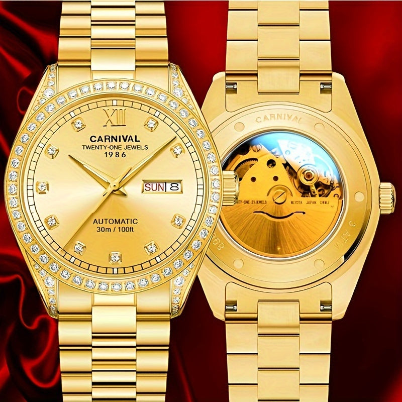 Carnival Herenhorloge | Luxe stijl & automatische precisie