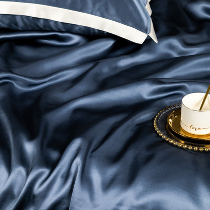 Premium Navy Blue - Beddengoed Set van Moerbei Zijde