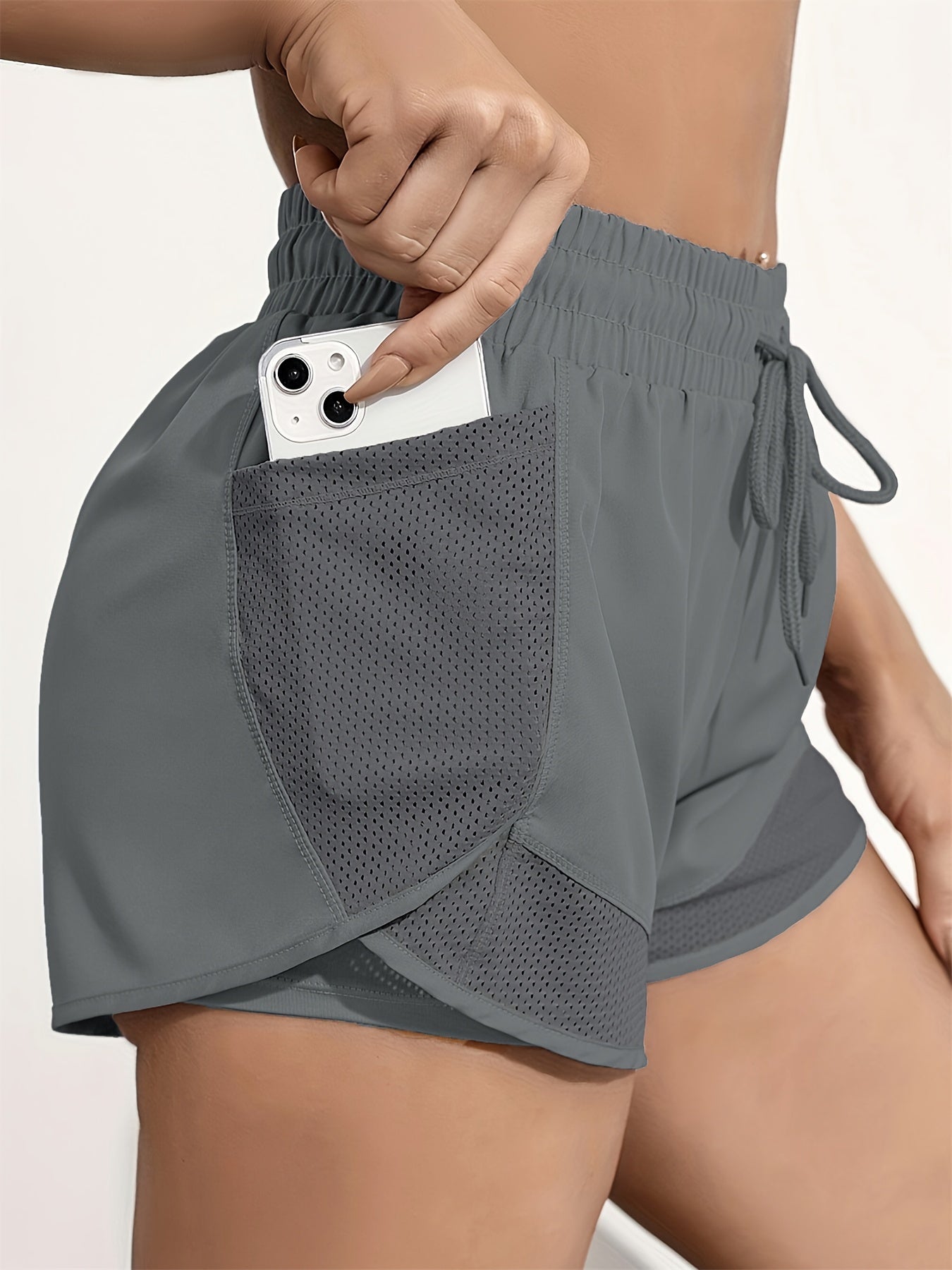 Fay | Comfortabele 2-in-1 Yogashorts met Meshzakken