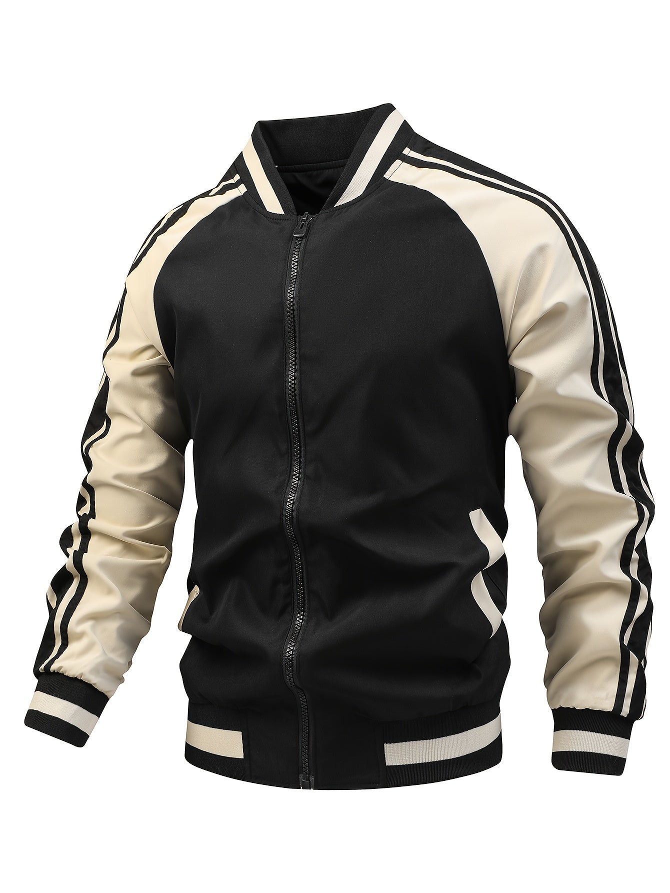 Lucas | Color Block Varsity Jacket met Rits voor Outdoor