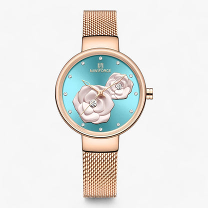 Ella - Elegante Stalen Mesh Horloge - Een Tijdloos Hoogtepunt voor uw Stijl