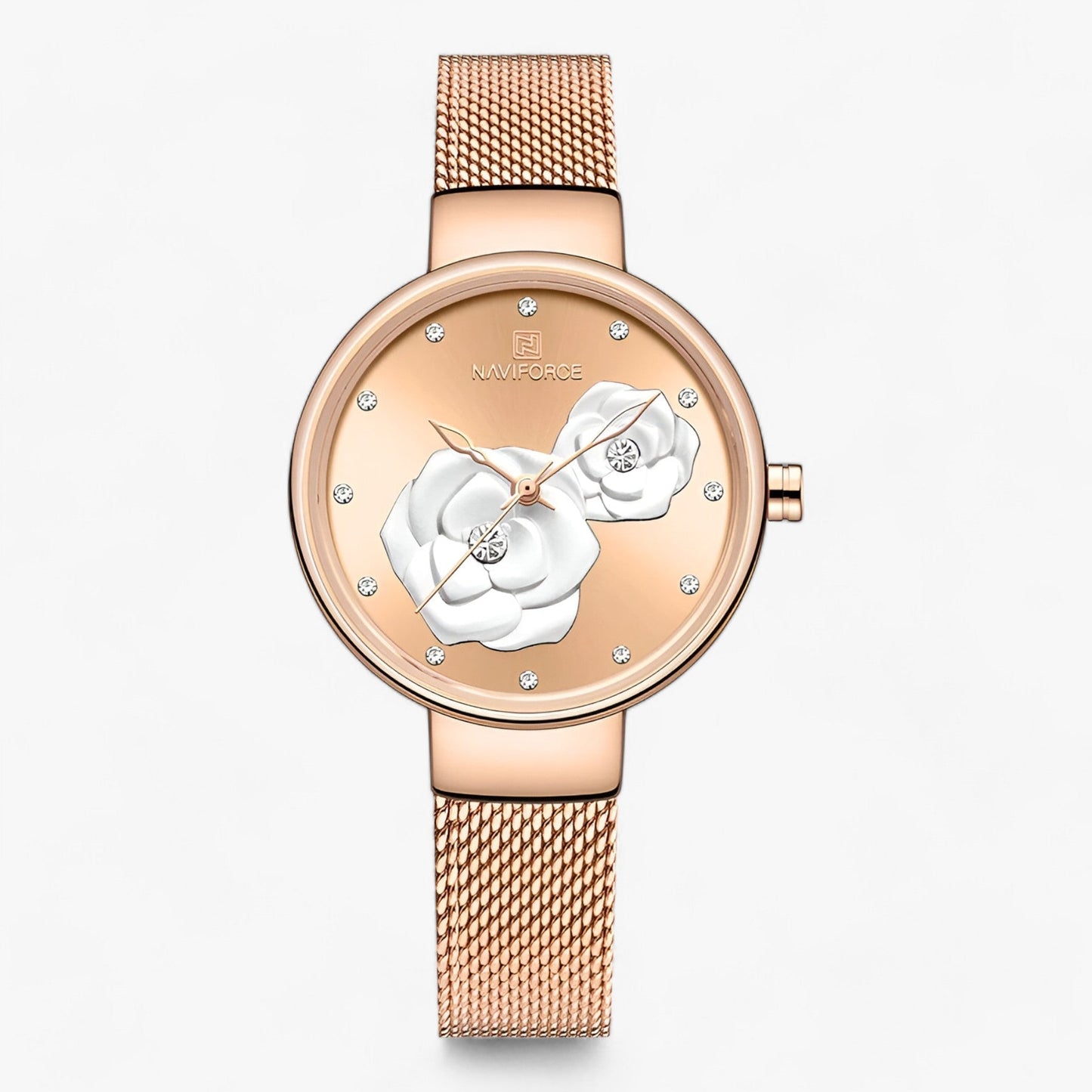 Ella - Elegante Stalen Mesh Horloge - Een Tijdloos Hoogtepunt voor uw Stijl