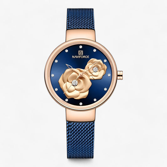 Ella - Elegante Stalen Mesh Horloge - Een Tijdloos Hoogtepunt voor uw Stijl