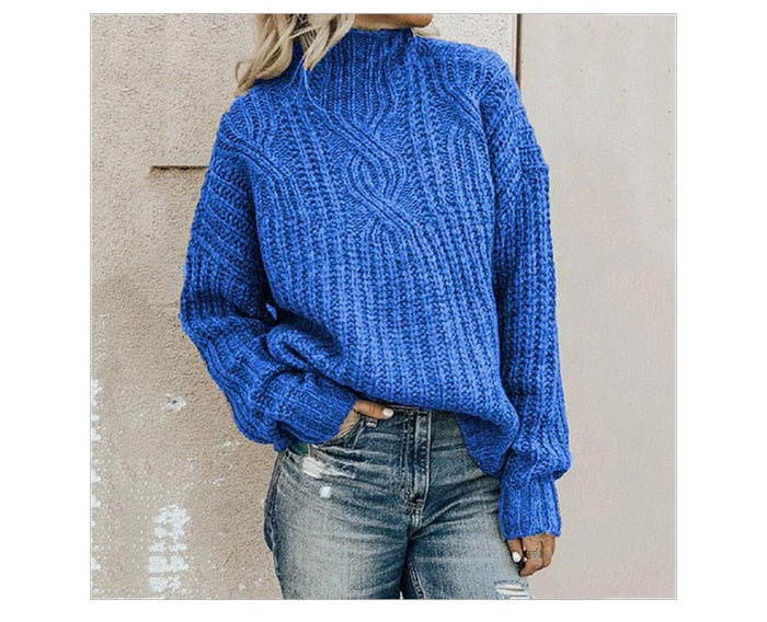 Alice | Bequemer Strickpullover mit stylischem Rollkragen